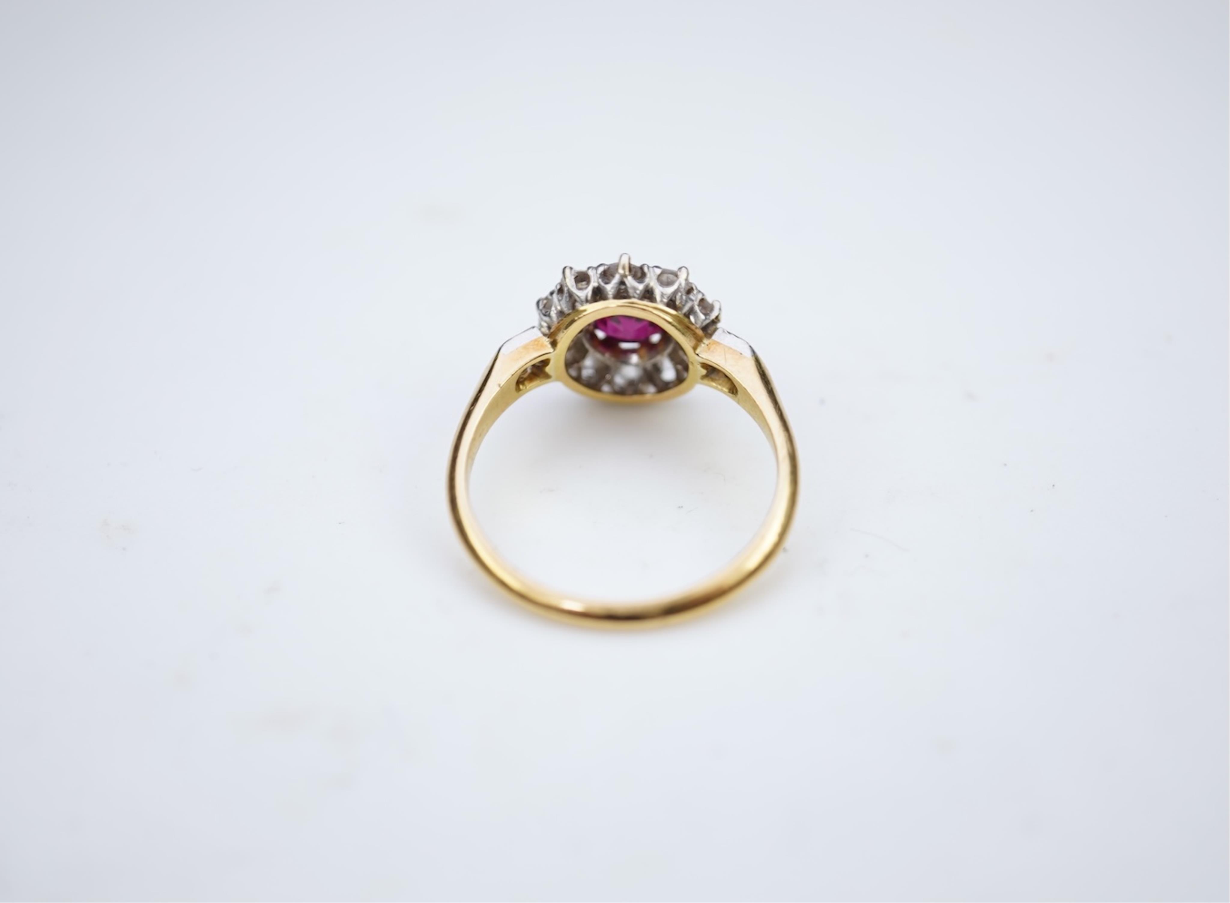 A ruby and diamond ring, circa 1900